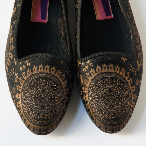 80s - SUSAN BENNIS - WARREN EDWARDS - Loafer - Men\'s - 9.5 - BLK - Silk main image 4